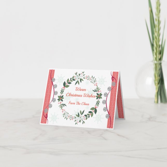 Carte de Noël personnalisée (Devant)