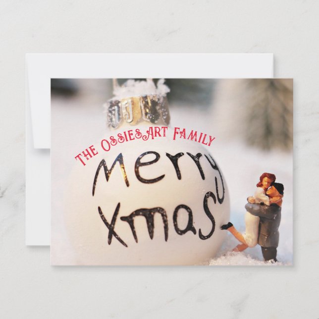 Carte de Noël personnalisée. (Devant)