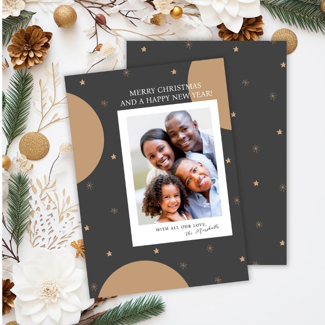 Carte de Noël personnalisée (Send Christmas and New Year greetings with this simple, yet elegant, holiday photo card.)