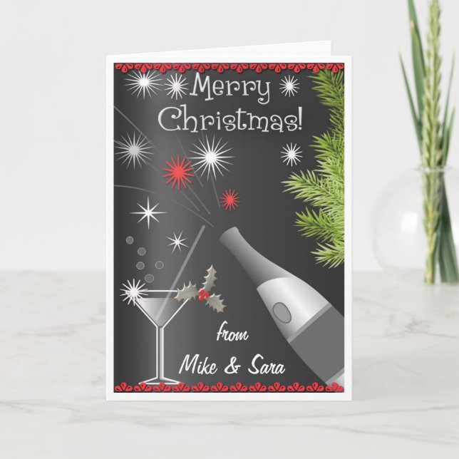 Carte de Noël personnalisée (Devant)