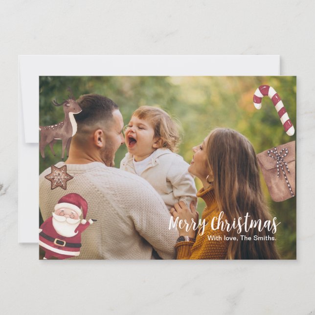 Carte de Noël personnalisée (Devant)