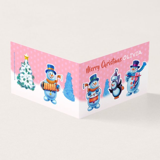 Carte de Noël personnalisée - avant et arrière mus (Outside)