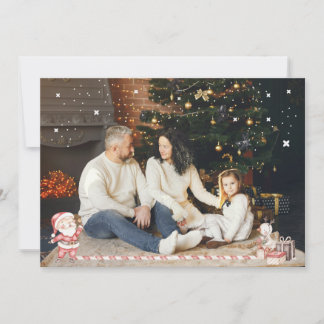 Carte de Noël personnalisée avec le Père Noël et d