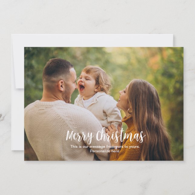 Carte de Noël personnalisée avec message (Devant)