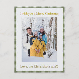Carte de Noël personnalisée avec photo, carreaux v