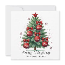 Carte de Noël personnalisée avec photo de famille