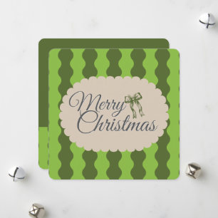 Carte de Noël personnalisée avec photo et rayures 