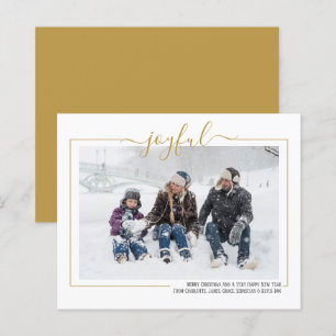 Carte de Noël personnalisée avec photo Joyeuse BUD