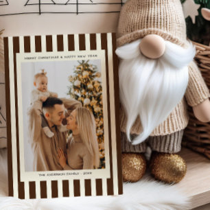 Carte de Noël personnalisée avec photo Stripe impr