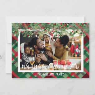 Carte de Noël personnalisée avec plaid photo Fêtes