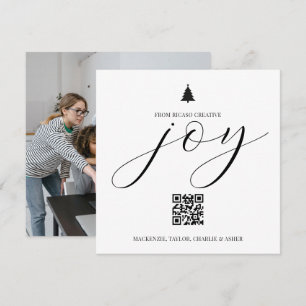 Carte de Noël personnalisée avec QR code pour entr