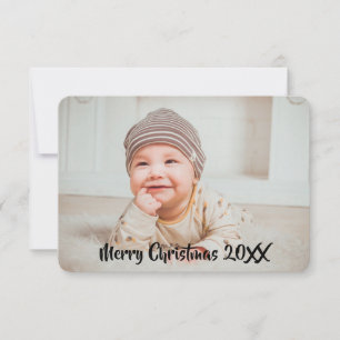 Carte de Noël personnalisée de photo de famille