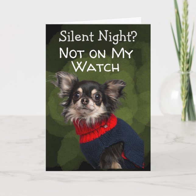 Carte de Noël personnalisée de votre chien (Devant)
