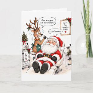 Carte de Noël personnalisée et drôle pour une esth