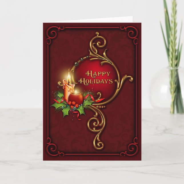Carte de Noël personnalisée et élégante (Devant)