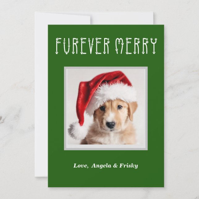 Carte de Noël personnalisée Furever Joyeux (Devant)