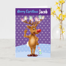 Carte de Noël personnalisée "Joyeux Noël ton nom"