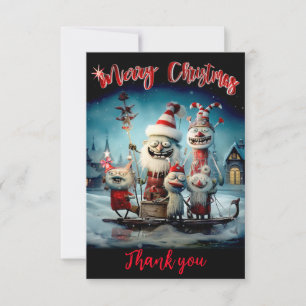 Carte de Noël personnalisée merci
