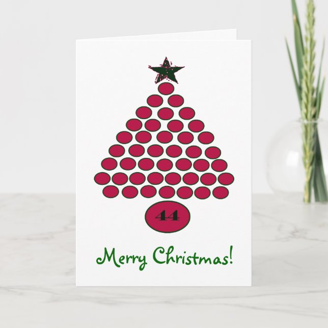 Carte de Noël personnalisée Obama 44 (Devant)