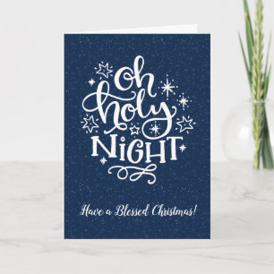 Carte de Noël personnalisée Oh Holy Night