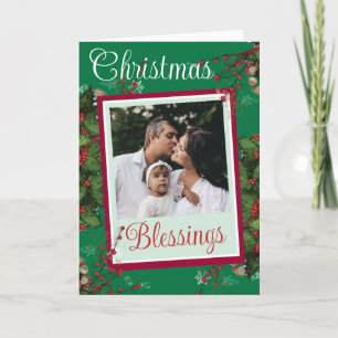 Carte de Noël personnalisée pliée