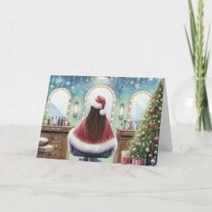 Carte de Noël personnalisée pour coiffeur