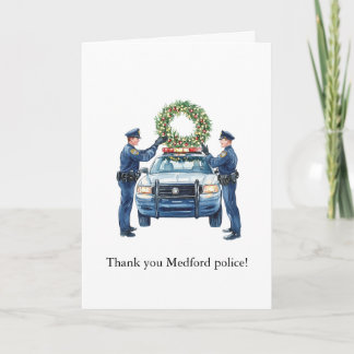 Carte de Noël personnalisée pour la police