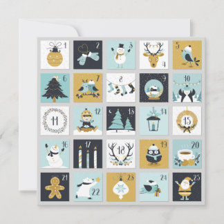 Carte de Noël personnalisée pour l'Avent