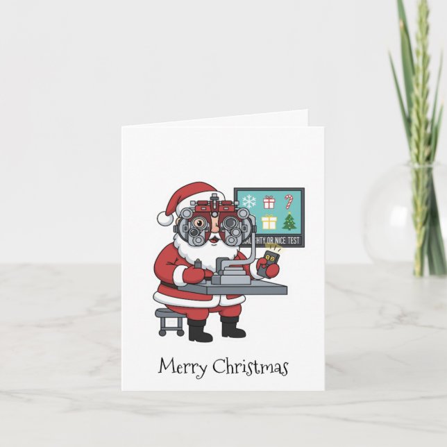 Carte de Noël personnalisée pour optométriste (Devant)