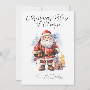Carte de Noël personnalisée pour pompier