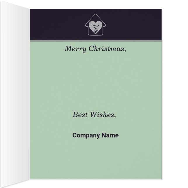 Carte de Noël personnalisée Purple Senior Care (Intérieur (Droite))