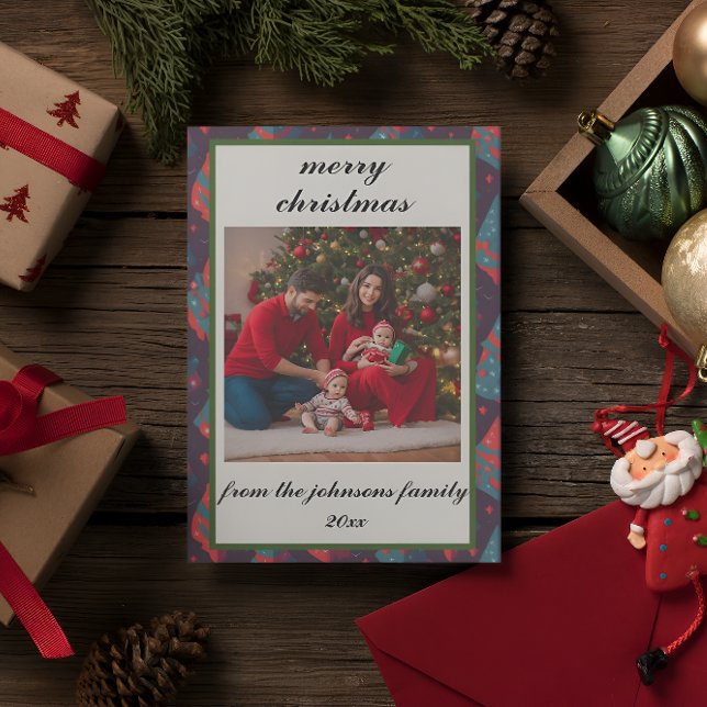 Carte de Noël personnalisée Retro vintage (Créateur téléchargé)