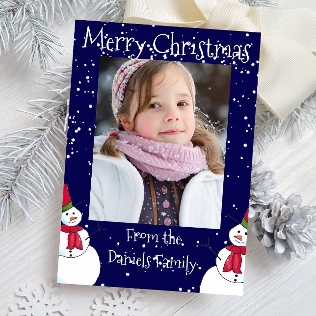 Carte de Noël personnalisée Snowman (Créateur téléchargé)