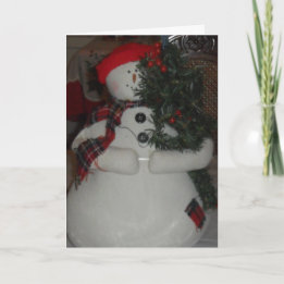 CARTE DE NOËL PERSONNALISÉE SNOWMAN