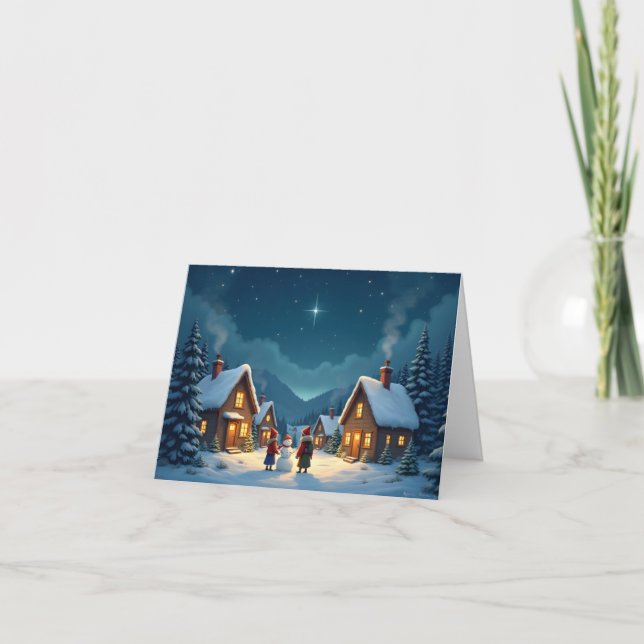Carte de Noël personnalisée Snowman 2 (Devant)