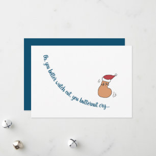 Carte de Noël personnalisée "You Butternut Cry"