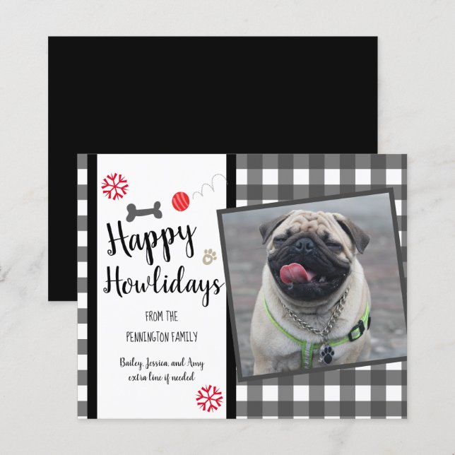 Carte de Noël Pet Budget (Devant / Derrière)