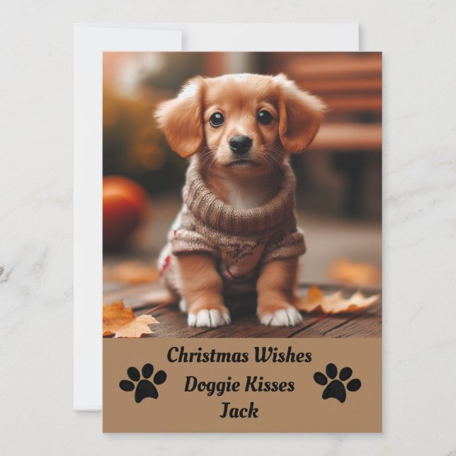 Carte de Noël Pet Photo (Devant)