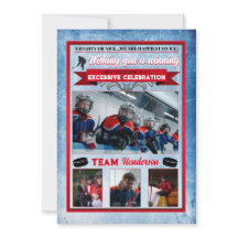 Carte de Noël photo à thème de hockey