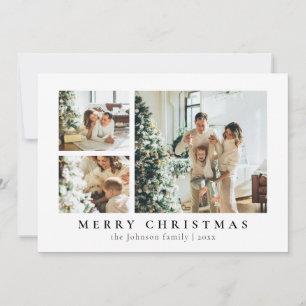 Carte de Noël photo à typographie minimaliste simp