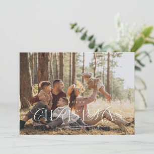 Carte de Noël photo avec typographie élégante