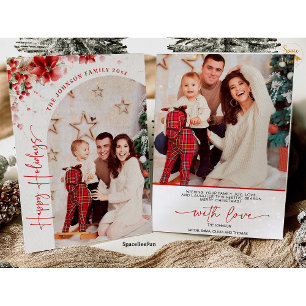 Carte de Noël photo Carte de Noël en famille Fêtes