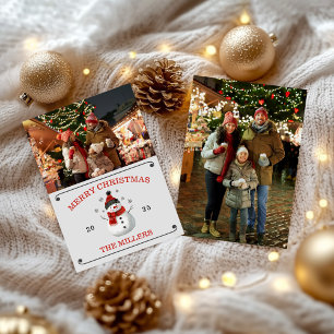 Carte de Noël photo Cute Snowman