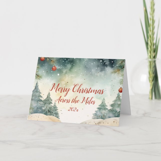 Carte de Noël photo de l'autre côté des Miles (Devant)