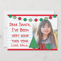 Carte de Noël photo des Fêtes avec le Père Noël