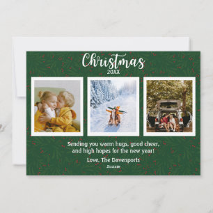 Carte de Noël photo du plus joyeux endroit vert