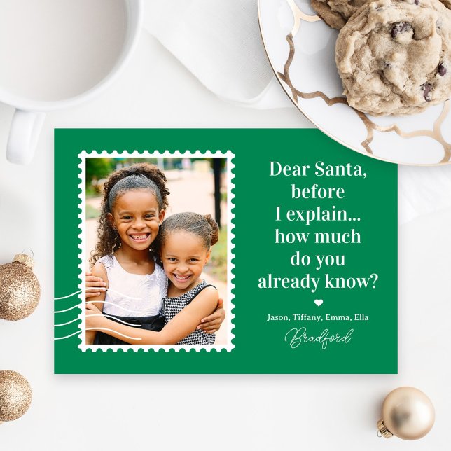 Carte de Noël photo EDITABLE COULEUR Père Noël (Créateur téléchargé)