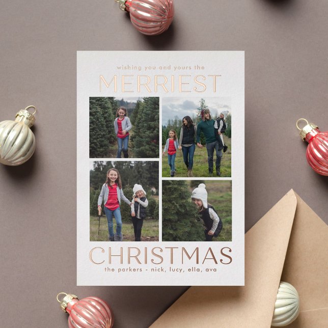 Carte de Noël photo en collage propre et solide av (Créateur téléchargé)