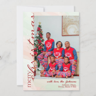 Carte de Noël photo famille; carte personnalisée