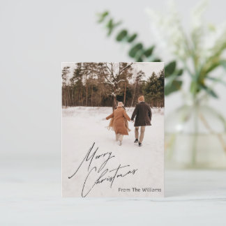 Carte de Noël photo hivernale personnalisable